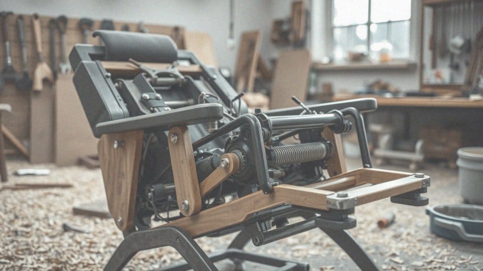 Jakie elementy zawiera mechanizm fotela rozkładanego?